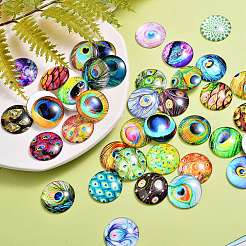 70Pcs Flatback Glass Cabochons for DIY Projects&nbsp;GGLA-SZ0001-33C