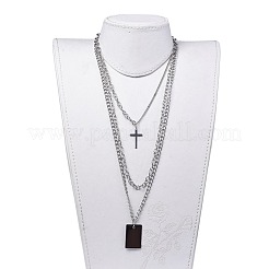 Non-Tarnish 304 Stainless Steel Pendant Necklaces Sets&nbsp;NJEW-JN02525