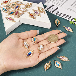 24Pcs 12 Colors KC Gold Plated Alloy Pendants&nbsp;FIND-TA0003-71