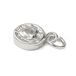 Brass Micro Pave Cubic Zirconia Charms&nbsp;KK-I276-58P