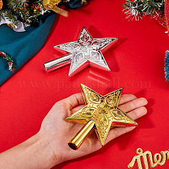 2Pcs 2 Colors Plastic Christmas Treetop Star Ornament&nbsp;AJEW-TA0003-49