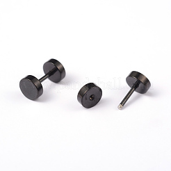 Flat Round 304 Stainless Steel Barbell Cartilage Earrings&nbsp;EJEW-L164-04