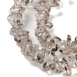 Spray Painted Transparent Glass Beads Strands&nbsp;GLAA-P060-01B-05