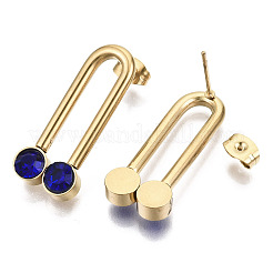 201 Stainless Steel Stud Earrings&nbsp;X-STAS-R115-27A-G