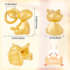 20Pcs Matte Style Alloy Rabbit Charms&nbsp;FIND-SC0003-87