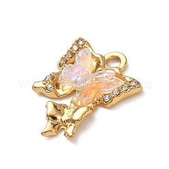 304 Stainless Steel Rhinestone Acrylic Pendants&nbsp;STAS-B139-01G-02