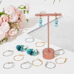 24Pcs 2 Colors Brass Hoop Earring Findings&nbsp;FIND-BBC0003-24