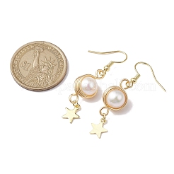 Natural Cultured Freshwater Pearl Dangle Earrings&nbsp;EJEW-JE05738-01