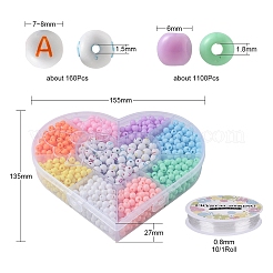 DIY Round Letter Beads Bracelet Making Kit&nbsp;DIY-YW0004-96
