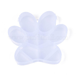 Paw Print 10 Grids Plastic Bead Storage Containers with Hinged Lid&nbsp;CON-T001-05