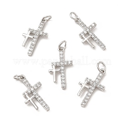 Brass Micro Pave Cubic Zirconia Pendants&nbsp;KK-E068-VB261