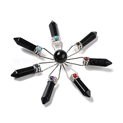 Natural Obsidian 7 Chakra Points Energy Generator&nbsp;DJEW-I016-01P-02