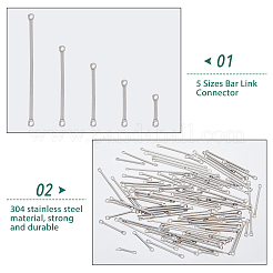 100Pcs 5 Styles 304 Stainless Steel Connector Charms&nbsp;STAS-DC0016-21