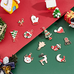 48Pcs 12 Style Alloy Enamel Pendants&nbsp;ENAM-SC0002-67