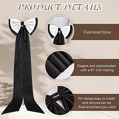 Detachable Polyester Big Bowknot for Garment Wedding Dress Accessories&nbsp;AJEW-WH20020-205G