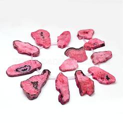 Dyed Natural Agate Nuggets Beads Strands&nbsp;G-E331-08G