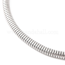 Tarnish Resistant 304 Stainless Steel Round Snake Chain Bracelets with Clasps&nbsp;BJEW-F472-01P-02