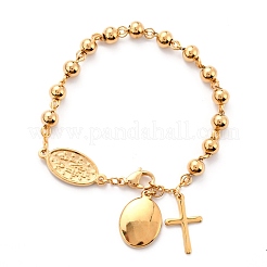 304 Stainless Steel Charm Bracelets&nbsp;STAS-B021-16G
