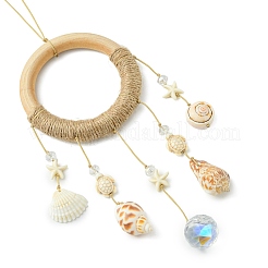 Coastal Shell & Starfish Hanging Ornament&nbsp;HJEW-TA00473