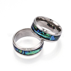 201 Stainless Steel Wide Band Finger Rings&nbsp;RJEW-T005-7-07