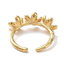 304 Stainless Steel Flower Open Cuff Ring Findings&nbsp;LS-STAS-K263-04G