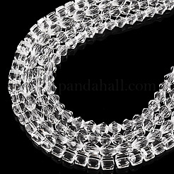 4 Strands 4 Styles Transparent Glass Bead Strands&nbsp;GLAA-TADJ0001-01B