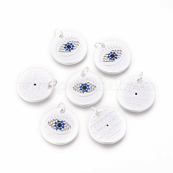 Brass Micro Pave Cubic Zirconia Pendants&nbsp;ZIRC-F095-09