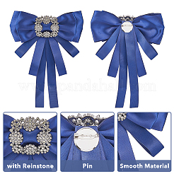 Crystal Glass Rhinestone Bowknot Brooch&nbsp;JEWB-WH0022-79B