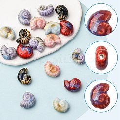 18Pcs 6 Colors Handmade Porcelain Beads for DIY Bracelet Accessories&nbsp;PORC-FS0001-24