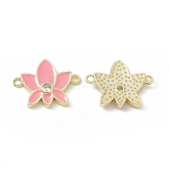 Rack Plating Brass Pave Clear Cubic Zirconia Connector Charms&nbsp;KK-B065-26