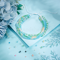 6870pcs 15 Styles Transparent Glass Seed Beads&nbsp;SEED-PH0001-79