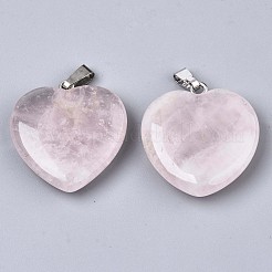 Natural Rose Quartz Pendants&nbsp;G-N0326-54C