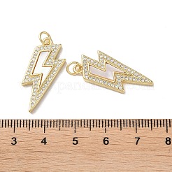 Brass Micro Pave Cubic Zirconia Pendants&nbsp;KK-B083-07G