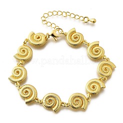Brass Conch Link Bracelets for Women&nbsp;BJEW-D317-03G