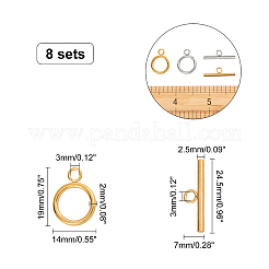 304 Stainless Steel Ring Toggle Clasps&nbsp;STAS-UN0007-66