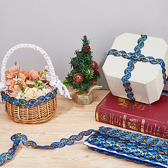 15 Yards Sparkle Polyester Lace Ribbon&nbsp;OCOR-WH0091-09A