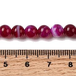 Natural Banded Agate Beads Strands&nbsp;G-I392-A01-6mm-01
