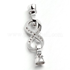 Infinity Brass Micro Pave Cubic Zirconia Fold Over Clasps&nbsp;ZIRC-L036-02P-FF
