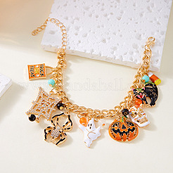 Halloween Alloy Enamel Charm Bracelets&nbsp;FS-WG2C6A9-01