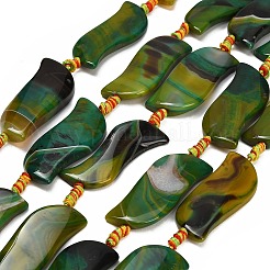 Dyed & Heated Natural Banded Agate Beads Strands&nbsp;GG-CBAB9C6-B03-01