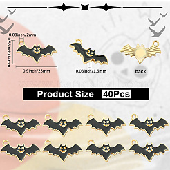 40Pcs Light Gold Plated Alloy Pendants&nbsp;ENAM-SC0006-89