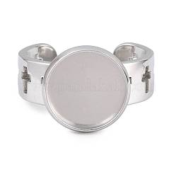 Hollow Cross 304 Stainless Steel Cuff Ring Components&nbsp;SA-CBA098D-02P-C