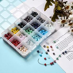15 Colors Electroplate Glass Beads&nbsp;EGLA-JP0002-02E-6mm