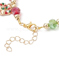 Christmas Alloy Enamel Charm Bracelets&nbsp;BJEW-JB12077-03