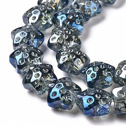 Transparent Electroplate Glass Beads Strands&nbsp;GLAA-C025-01N