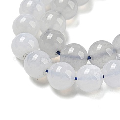 Natural Blue Chalcedony Beads Strands&nbsp;G-K310-C12-6mm-A