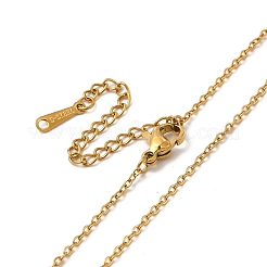 Ion Plating(IP) 304 Stainless Steel Cable Chain Necklace for Women&nbsp;NJEW-G097-05G