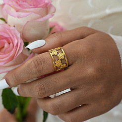 304 Stainless Steel Cuff Open Rings&nbsp;WGBB2D0-01