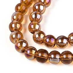 Electroplate Transparent Glass Beads Strands&nbsp;GLAA-T032-T6mm-AB23