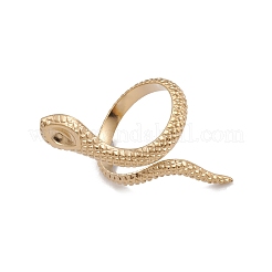 Ion Plating(IP) 304 Stainless Steel Snake Open Cuff Ring Findings&nbsp;RJEW-G285-25G